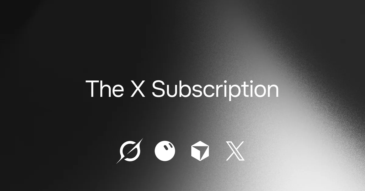 The X Subscription 플랜 구성 안내 이미지, SpaceXSI 공식