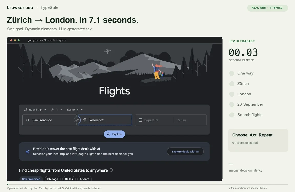 Jev가 Google Flights에서 항공편을 검색하는 제작자 데모