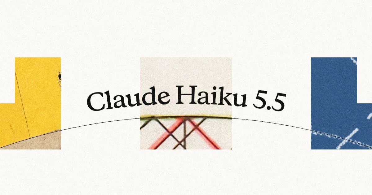 Claude Haiku 5.5 공식 발표 대표 이미지, Anthropic